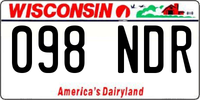 WI license plate 098NDR