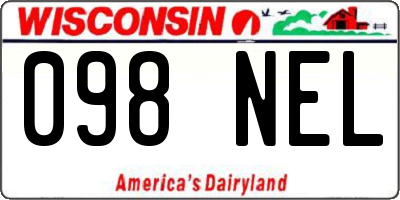 WI license plate 098NEL