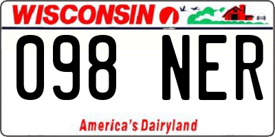 WI license plate 098NER