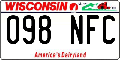 WI license plate 098NFC