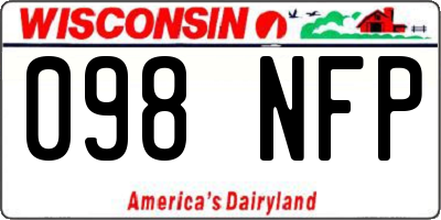 WI license plate 098NFP