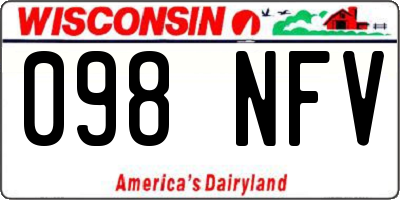 WI license plate 098NFV