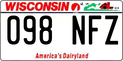WI license plate 098NFZ