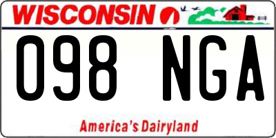 WI license plate 098NGA