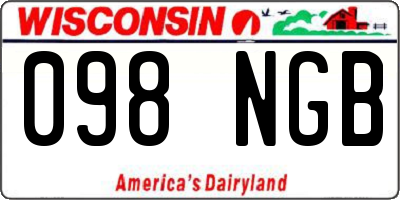 WI license plate 098NGB