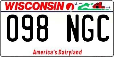 WI license plate 098NGC