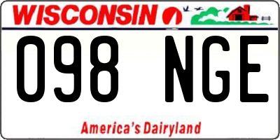 WI license plate 098NGE