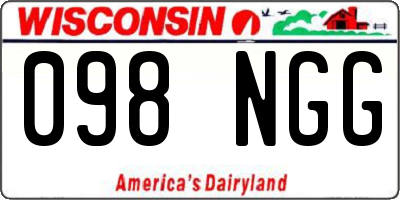 WI license plate 098NGG