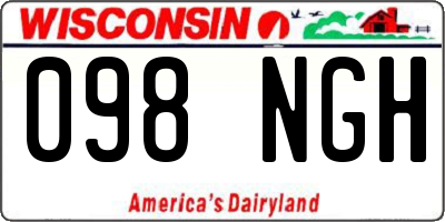 WI license plate 098NGH