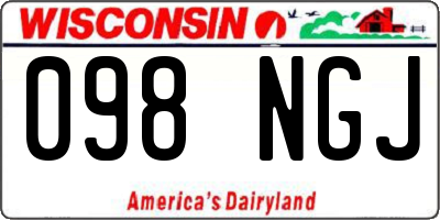 WI license plate 098NGJ