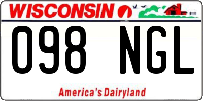 WI license plate 098NGL
