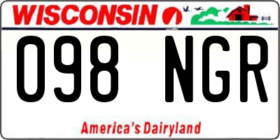 WI license plate 098NGR