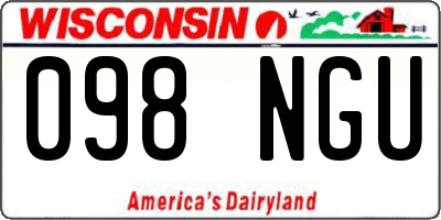WI license plate 098NGU