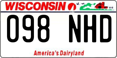 WI license plate 098NHD