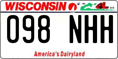 WI license plate 098NHH