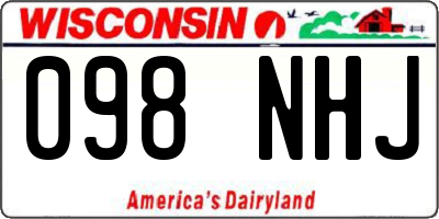WI license plate 098NHJ