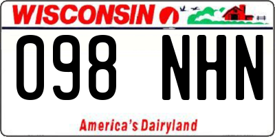 WI license plate 098NHN