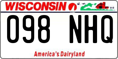 WI license plate 098NHQ