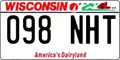 WI license plate 098NHT