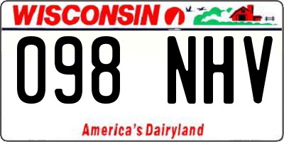 WI license plate 098NHV