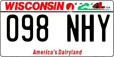 WI license plate 098NHY