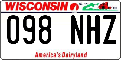 WI license plate 098NHZ
