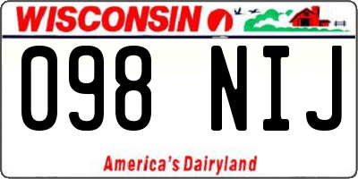 WI license plate 098NIJ
