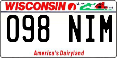 WI license plate 098NIM