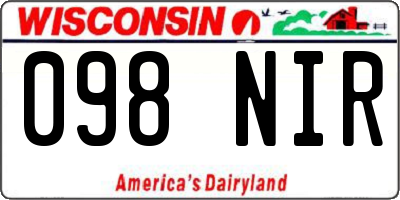 WI license plate 098NIR