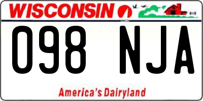 WI license plate 098NJA