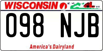WI license plate 098NJB