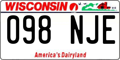 WI license plate 098NJE