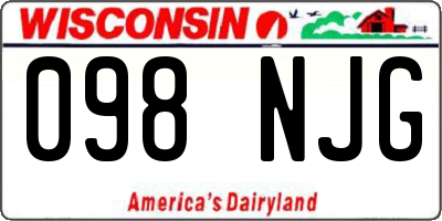 WI license plate 098NJG
