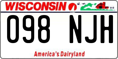 WI license plate 098NJH