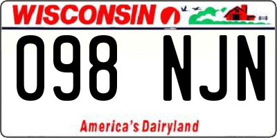 WI license plate 098NJN