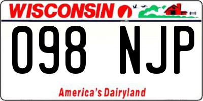 WI license plate 098NJP