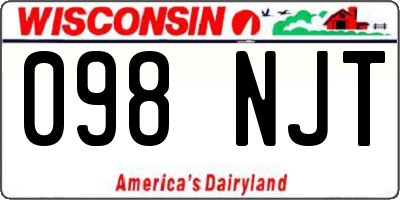 WI license plate 098NJT