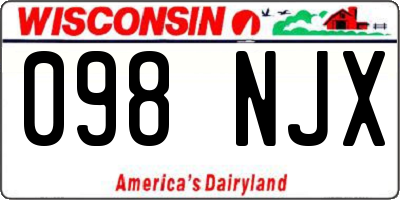 WI license plate 098NJX