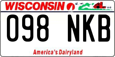 WI license plate 098NKB