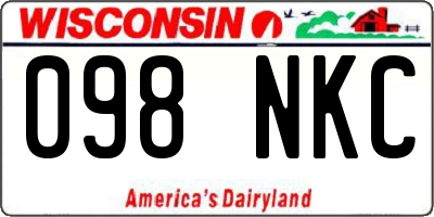 WI license plate 098NKC