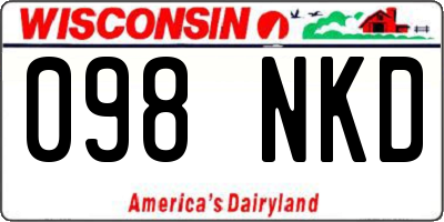 WI license plate 098NKD