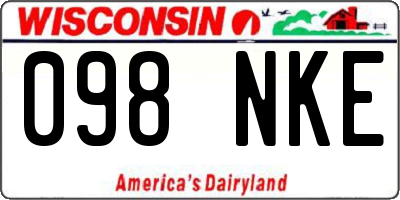 WI license plate 098NKE