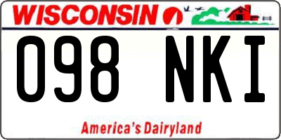 WI license plate 098NKI