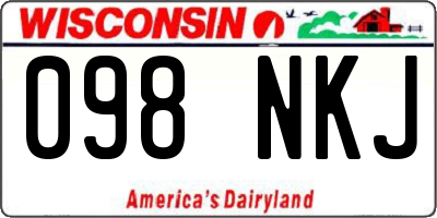 WI license plate 098NKJ