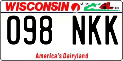 WI license plate 098NKK