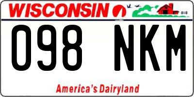 WI license plate 098NKM