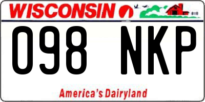WI license plate 098NKP