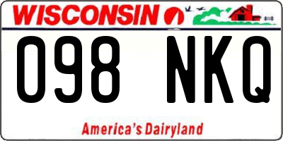 WI license plate 098NKQ