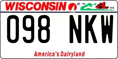WI license plate 098NKW