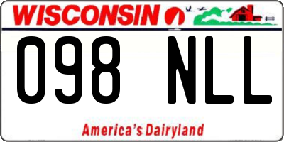 WI license plate 098NLL